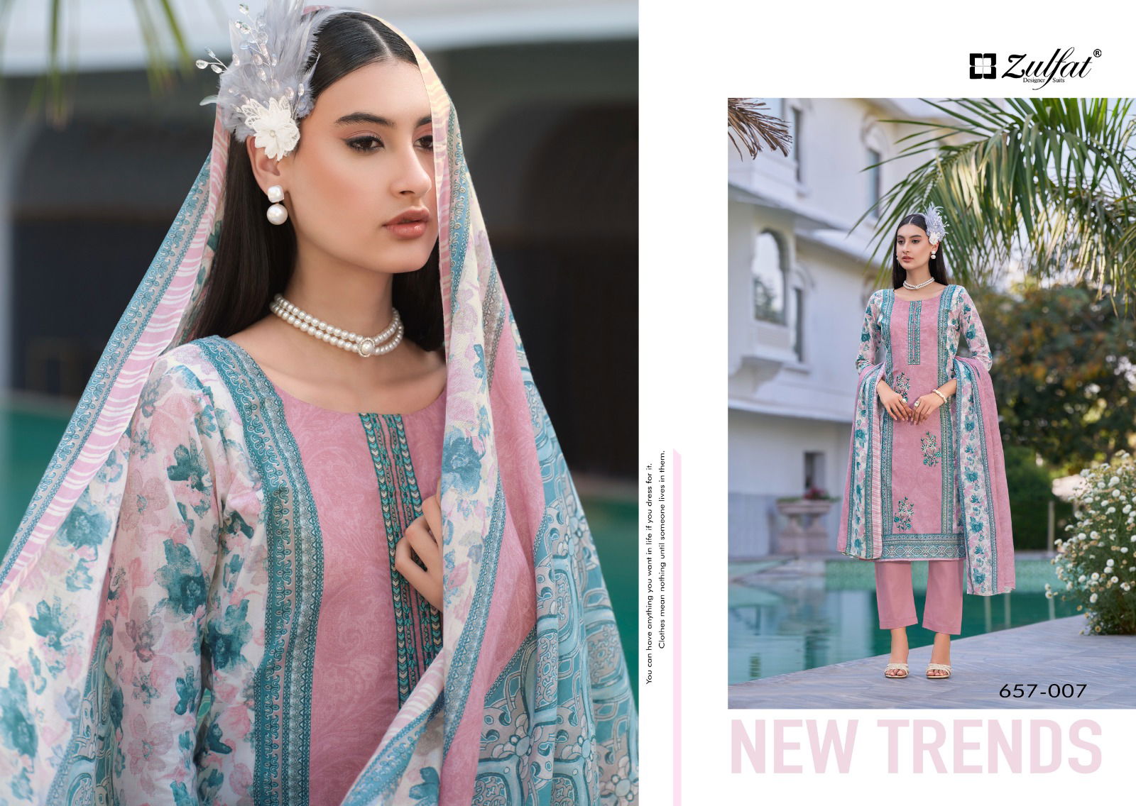 Venisha By Zulfat Cotton Printed Wholesale Dress Material In India